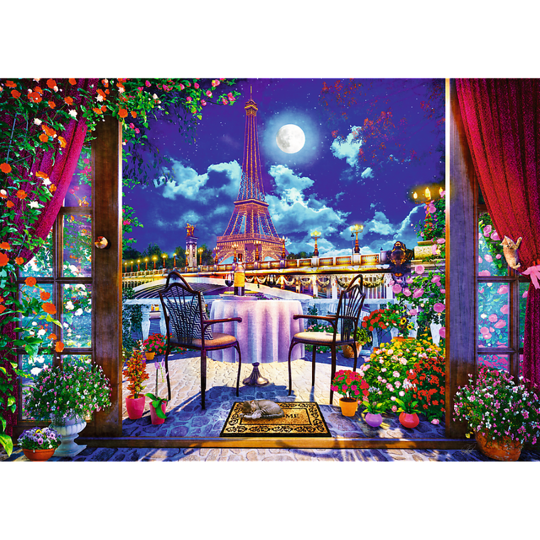 Trefl, Premium Plus, Tea Time, Paryż w blasku księżyca, puzzle, 1000 elementów