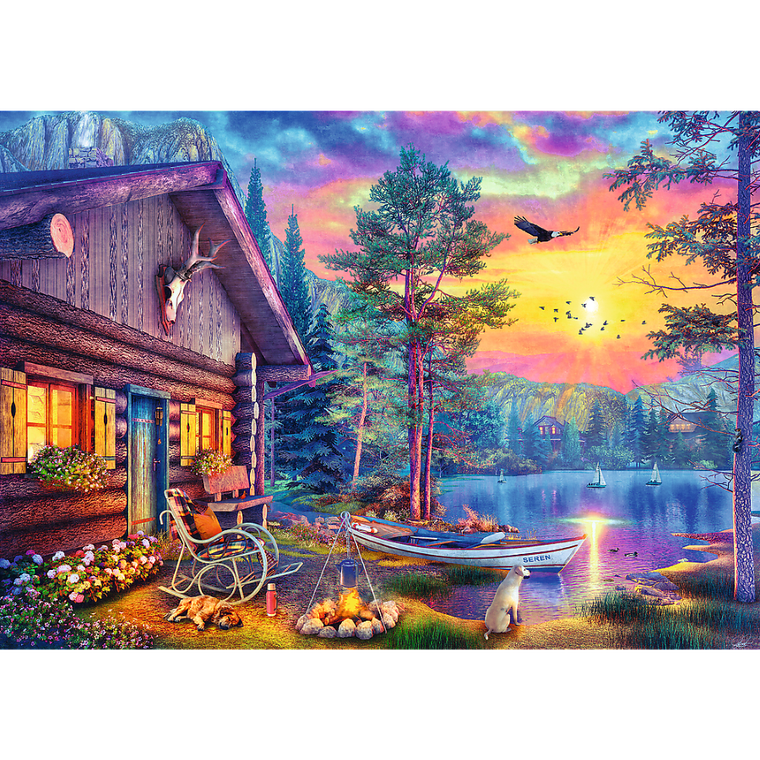 Trefl, Premium Plus, Tea Time, Przystań o zachodzie słońca, puzzle, 500 elementów