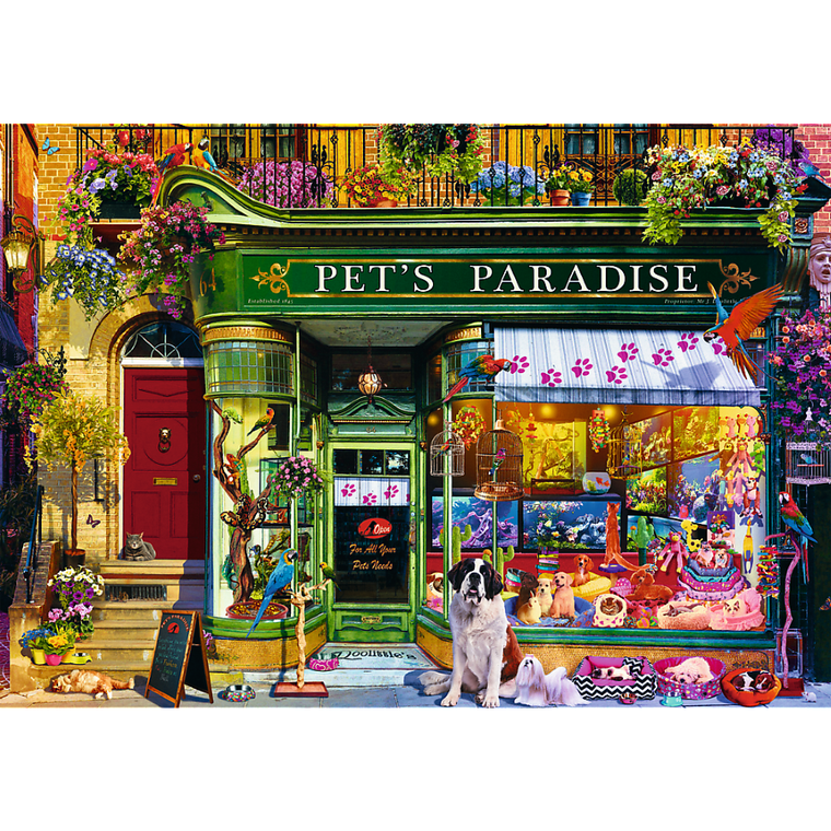 Trefl, Premium Plus, Tea Time, Raj dla zwierząt, puzzle, 1000 elementów