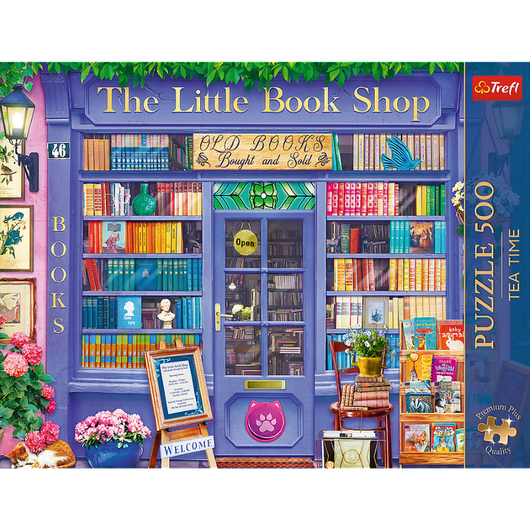 Trefl, Premium Plus, Tea Time, Sklepik z książkami, puzzle, 500 elementów