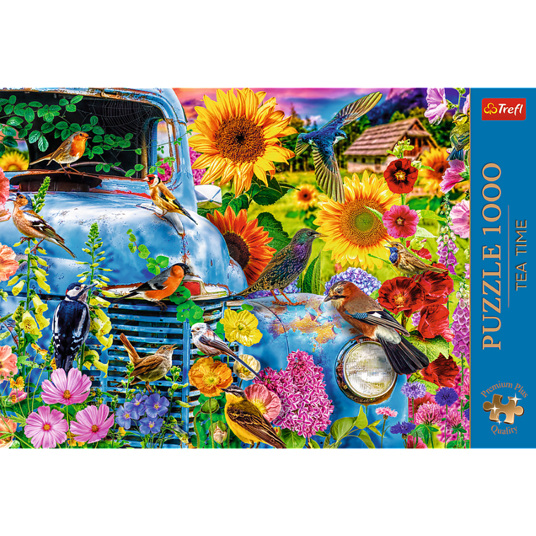 Trefl, Premium Plus, Tea Time, Wiejska sielanka, Śpiewające Ptaki, puzzle, 1000 elementów