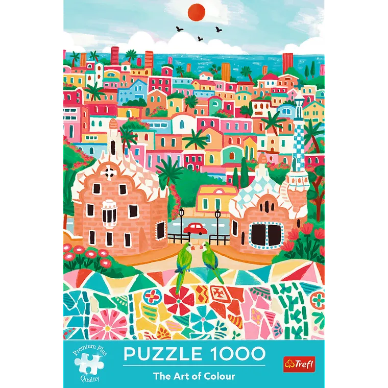 Trefl, Premium Plus, The Art of Colour, Barcelona, Hiszpania, puzzle, 1000 elementów