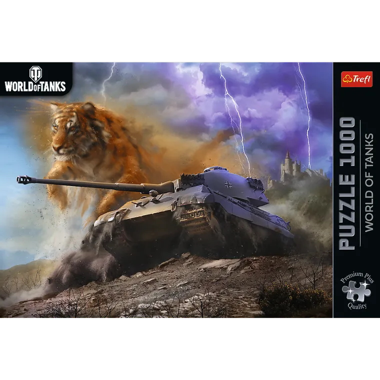 Trefl, Premium Plus, World of Tanks, Tygrys II, puzzle, 1000 elementów
