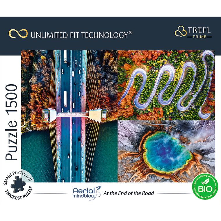Trefl, Prime UFT, Aerial Mindblow: At the End of the Road, puzzle, 1500 elementów