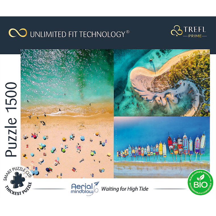 Trefl, Prime UFT, Aerial Mindblow: Waiting for High Tide, puzzle, 1500 elementów
