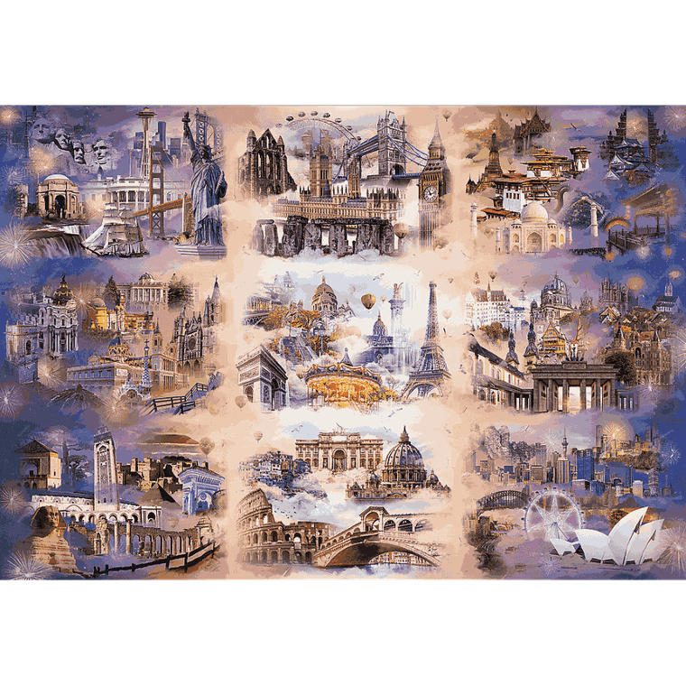 Trefl, Prime UFT, Cities beyond the clouds, puzzle, 13500 elementów