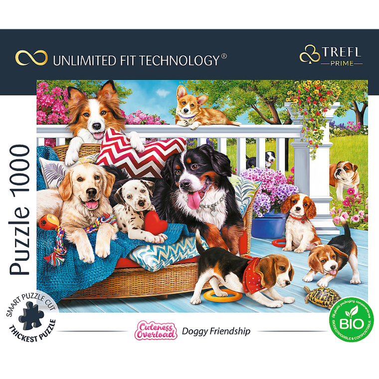 Trefl, Prime UFT, Cuteness Overload: Doggy Friendship, puzzle, 1000 elementów