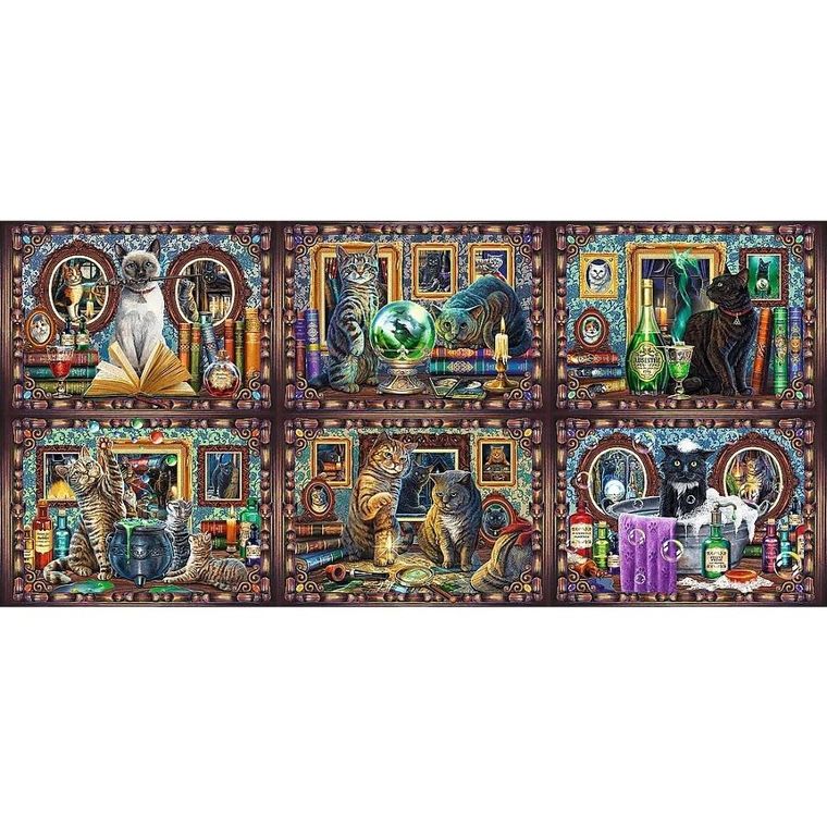 Trefl, Prime UFT, Lisa Parker, Whiskered Wonders, puzzle z plakatem, 9000 elementów