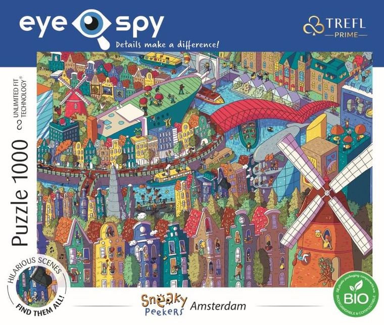 Trefl, Prime UFT, Sneaky Peakers: Amsterdam, The Netherlands, puzzle, 1000 elementów