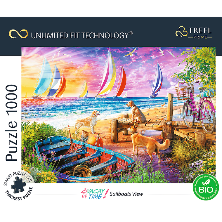 Trefl, Prime UFT, Vacay Time: Sailboats View, puzzle, 1000 elementów