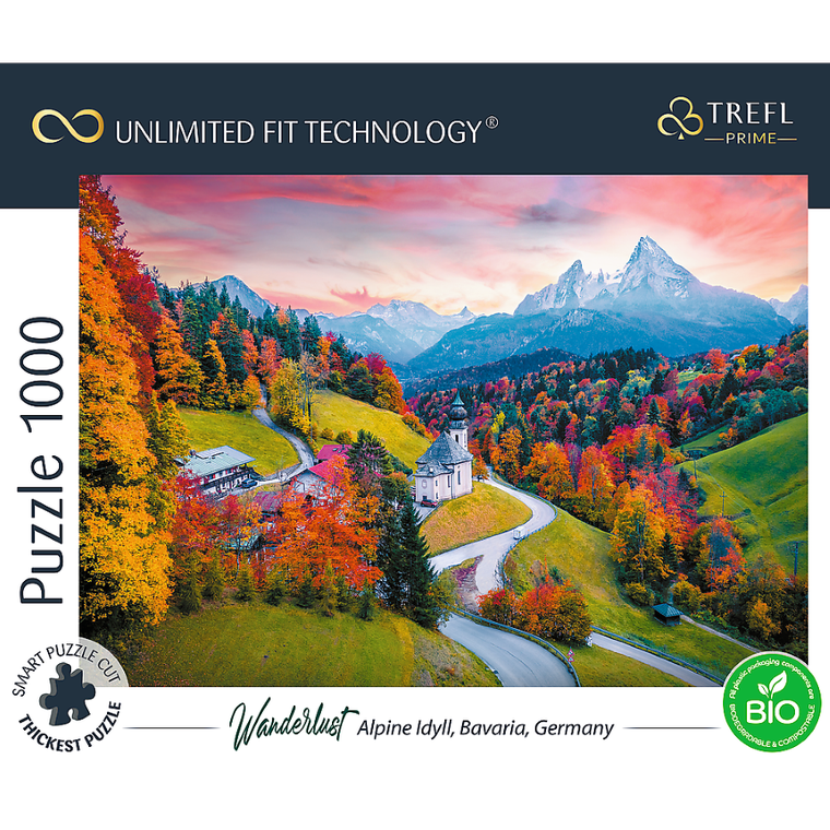 Trefl, Prime UFT, Wanderlust: Alpine Idyll, Bavaria, Germany, puzzle, 1000 elementów