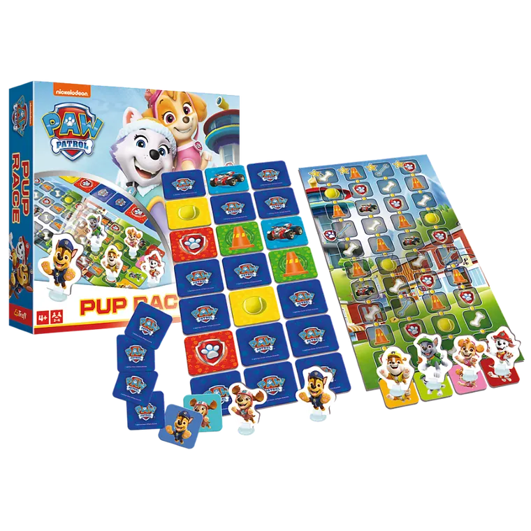 Trefl, Psi Patrol, Pup Race, Wyścig Piesków, gra familijna