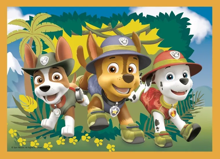 Trefl, Psi Patrol, Wakacyjny Psi Patrol, puzzle 4w1