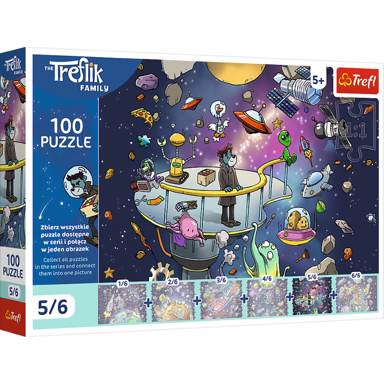 Trefl, Rodzina Treflików, Bert w kosmosie, puzzle, 100 elementów
