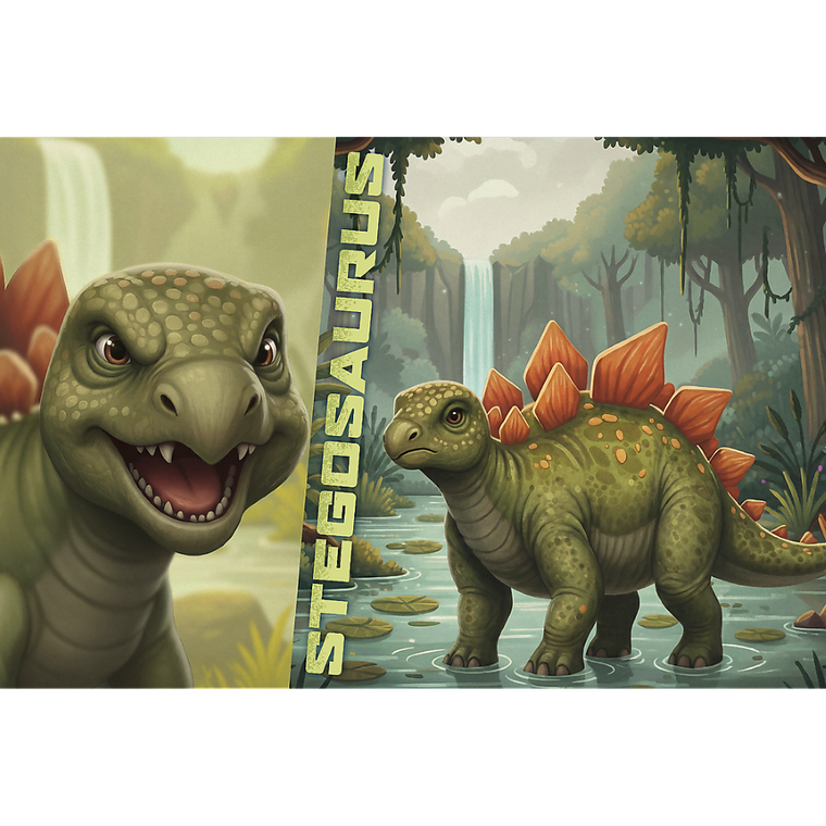 Trefl, Rodzina Treflików, Inspired By Dino World, Stegosaurus, puzzle, 100 elementów