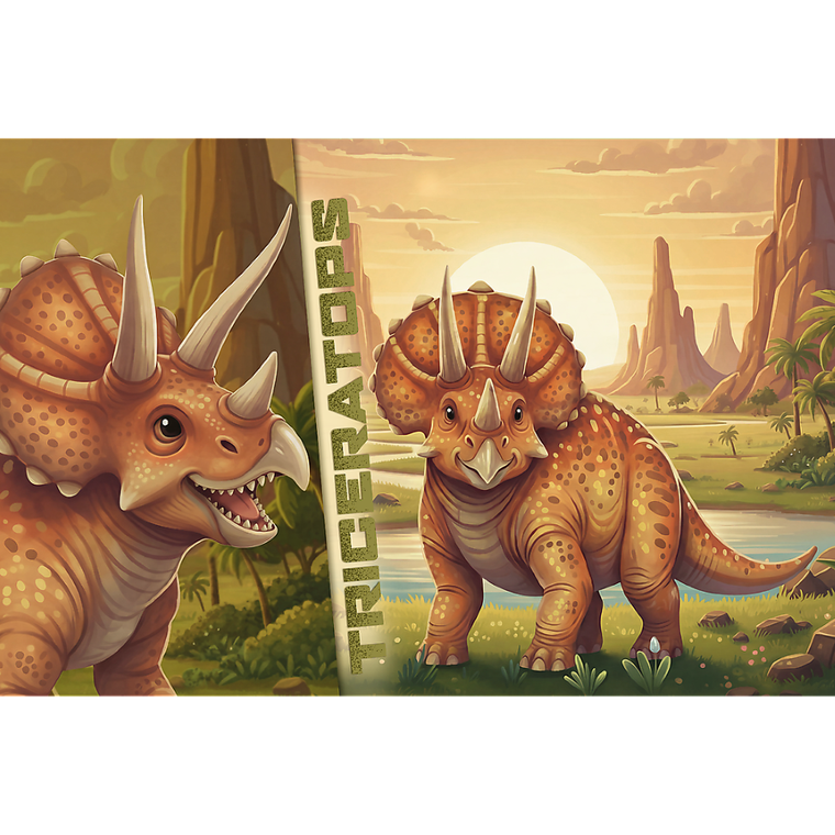 Trefl, Rodzina Treflików, Inspired By Dino World, Triceratops, puzzle, 100 elementów