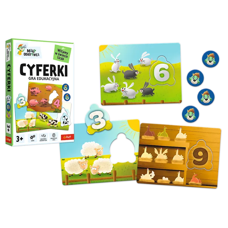 Trefl, Rodzina Treflików, Mały Odkrywca, Cyferki, gra edukacyjna