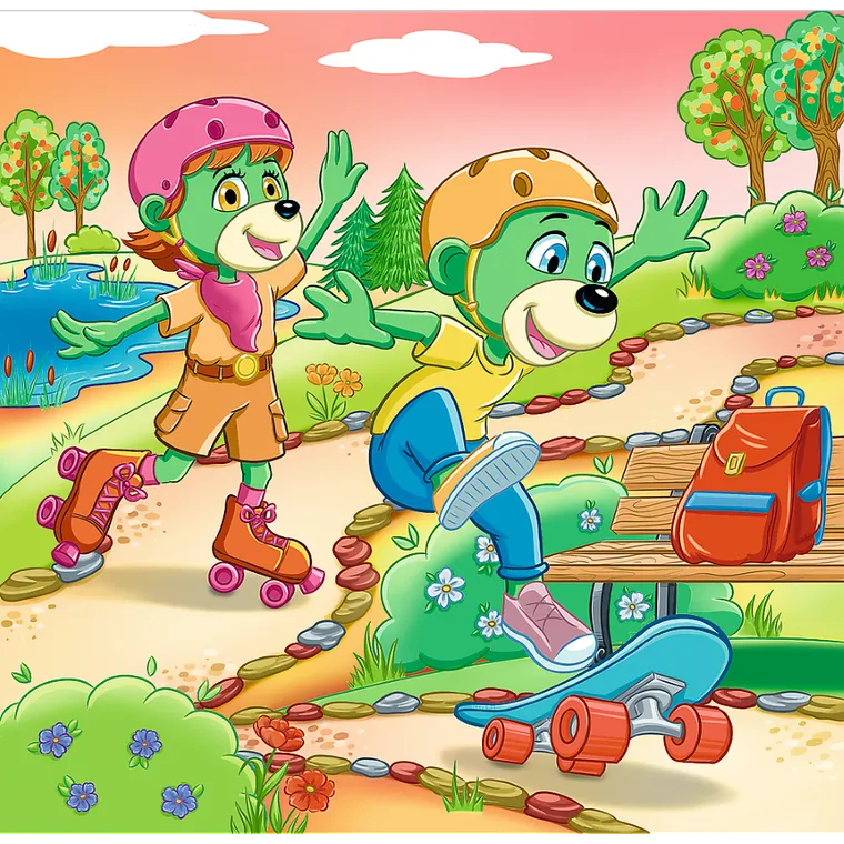 Trefl, Rodzina Treflików, Poznaj Trefliki, puzzle 3w1, 106 elementów