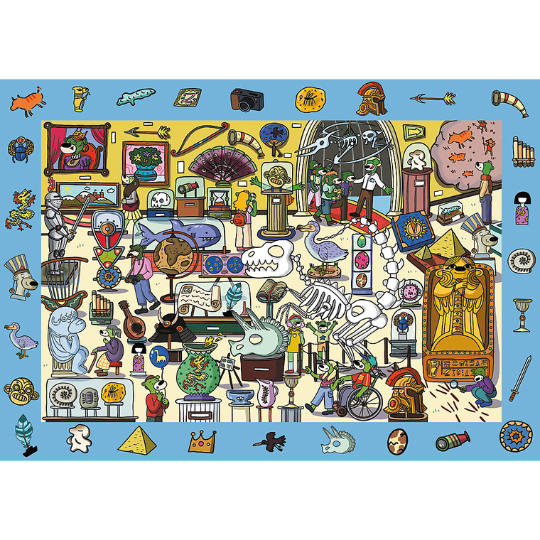 Trefl, Rodzina Treflików, Spy Guy, Muzeum, puzzle obserwacyjne, 100 elementów