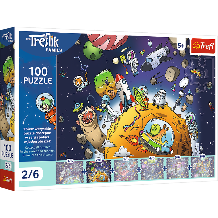 Trefl, Rodzina Treflików, Treflik w kosmosie, puzzle, 100 elementów