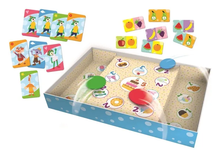 Trefl, Rodzina Treflików, Trefliki 3w1: Domino + Pchełki + Kuku, zestaw gier