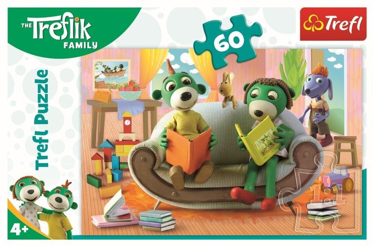 Trefl, Rodzina Treflików, Wspólne czytanie bajek, puzzle, 60 elementów