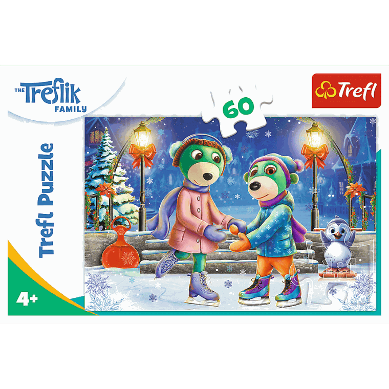 Trefl, Rodzina Treflików, Zima u Treflików,puzzle, 60 elementów
