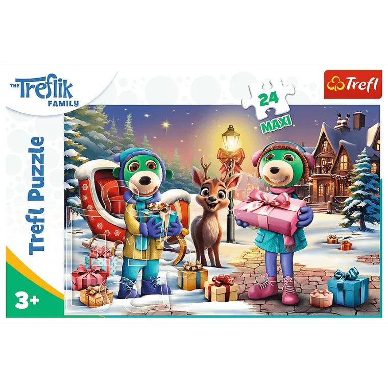 Trefl, Rodzina Treflików, Zimowy czas z Treflikami, puzzle maxi, 24 elementy