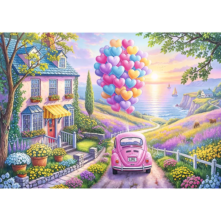 Trefl, Romantyczna przejażdżka, puzzle, 1000 elementów