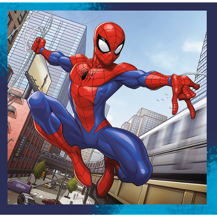 Trefl, Spider-Man, Pajęczy przyjaciel, puzzle 3w1, 106 elementów
