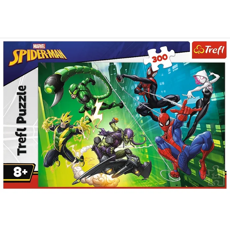 Trefl, Spider-Man, W pajęczej siec, puzzle, 300 elementów