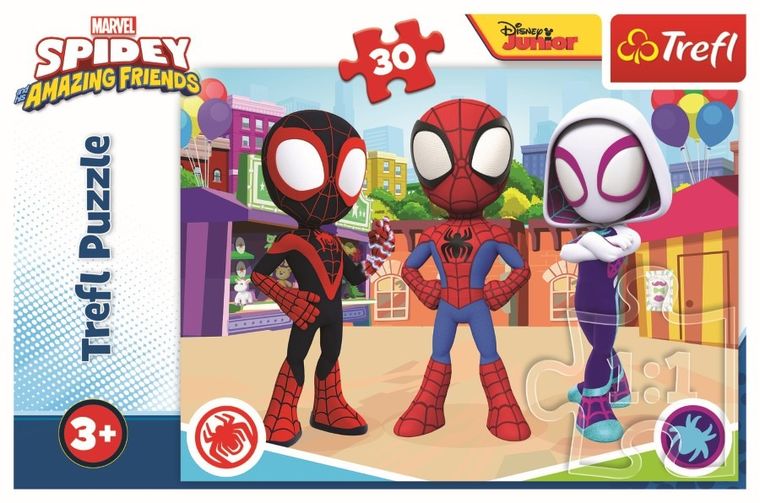 Trefl, Spidey i super-kumple, Przygody Spidey'a i przyjaciół, puzzle, 30 elementów