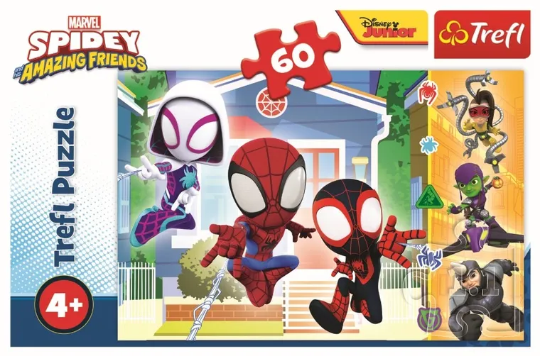 Trefl, Spidey i super-kumple, W świecie Spidey'a, puzzle, 60 elementów