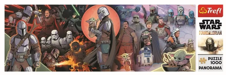 Trefl, Star Wars, The Mandalorian, Panorama, Przygody Mandaloriana, puzzle, 1000 elementów