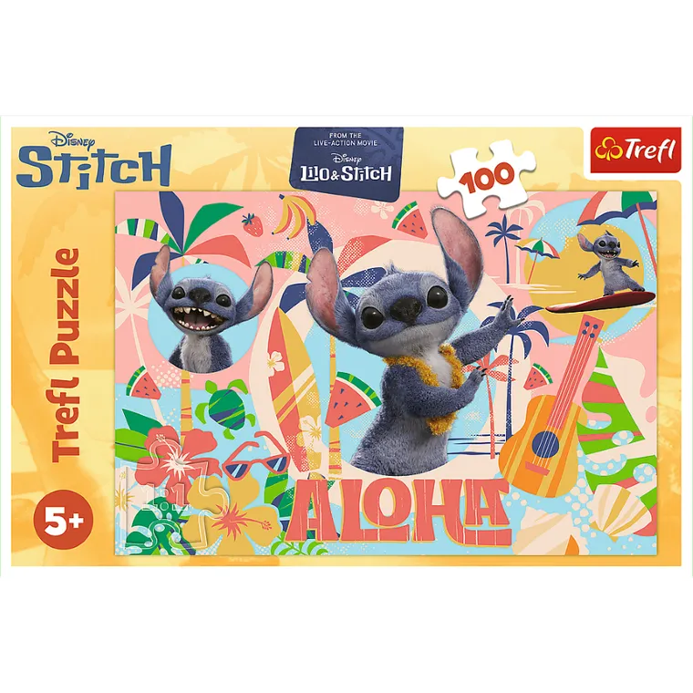 Trefl, Stitch The Movie, Stitch i przyjaciele w akcji, puzzle, 100 elementów