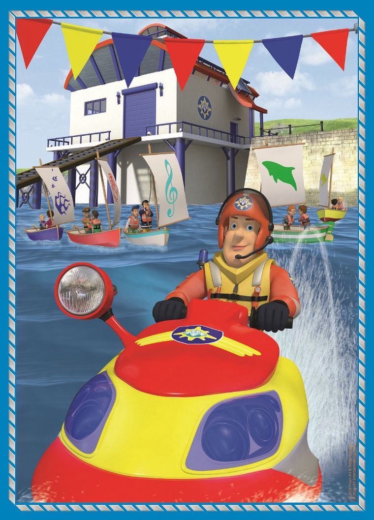 Trefl, Strażak Sam, puzzle 4w1, 207 elementów