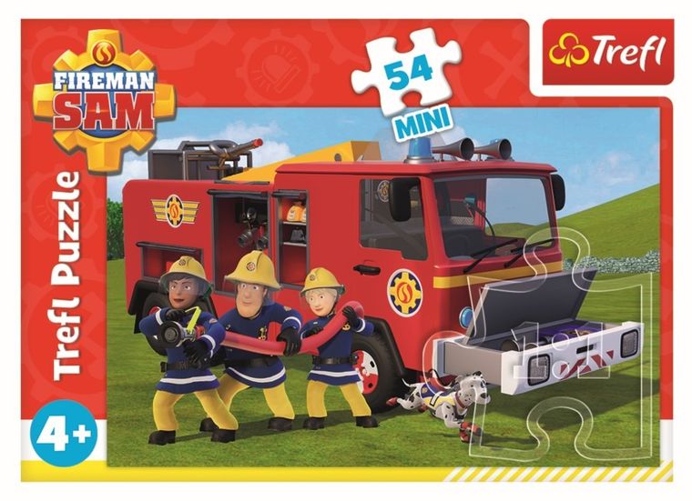 Trefl, Strażak Sam w gotowości, puzzle mini, 54 elementy