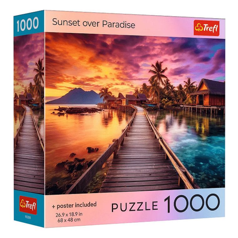 Trefl, Sunset in the Maledives, USA, puzzle, 1000 elementów