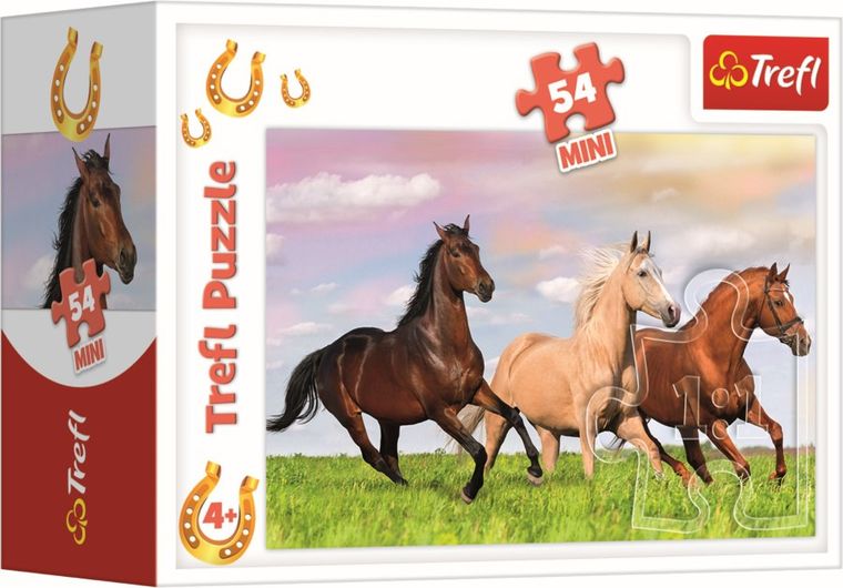 Trefl, Świat koni, puzzle mini, 54 elementy, 1 szt.