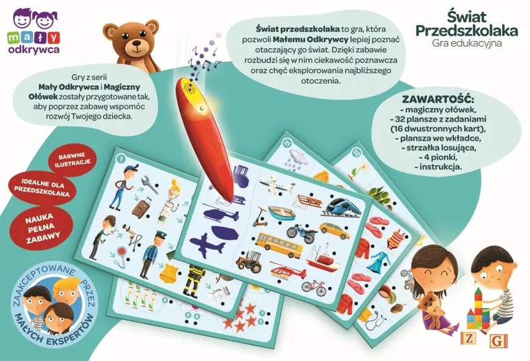 Trefl, Świat przedszkolaka, Magiczny ołówek, gra edukacyjna