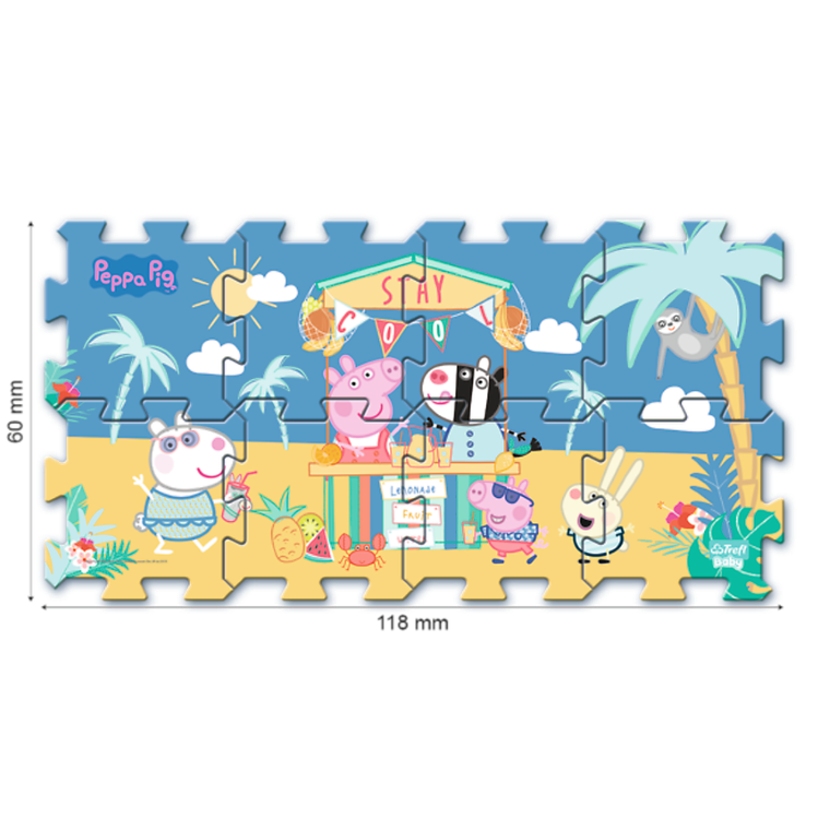 Trefl, Świnka Peppa, Lato na plaży, układanka puzzlopianka