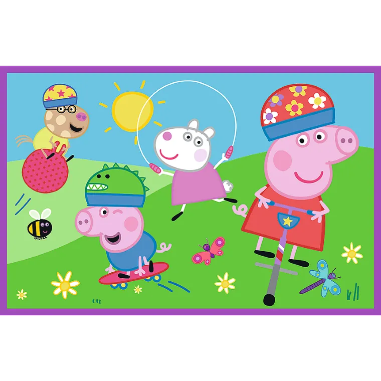 Trefl, Świnka Peppa, Peppa na placu zabaw, puzzle, 2-24 elementów