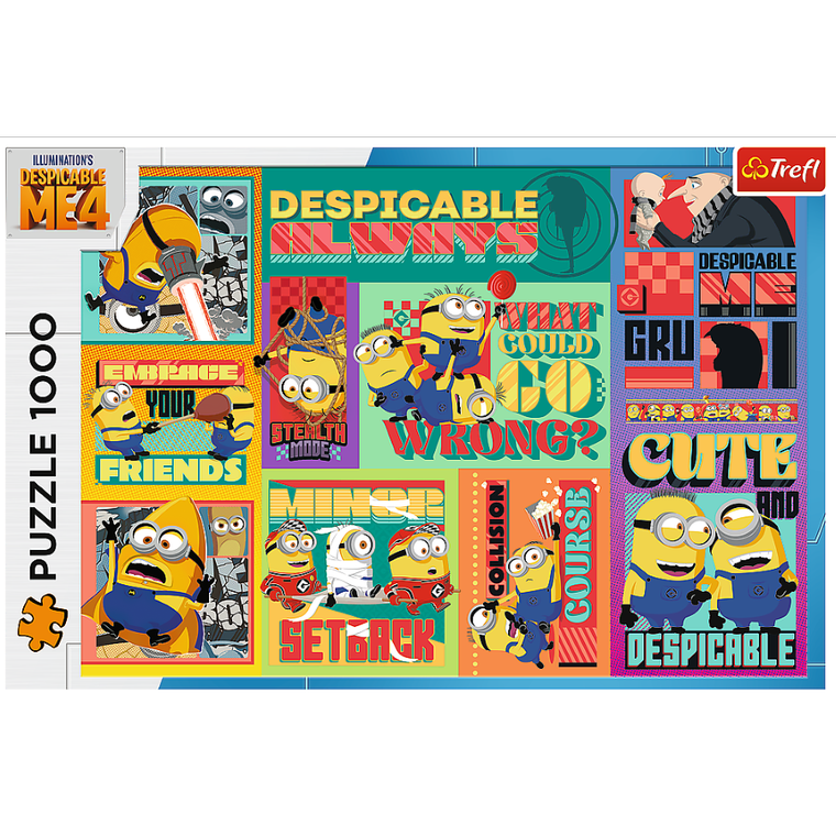 Trefl, Szalone przygody Minionków, puzzle, 1000 elementów