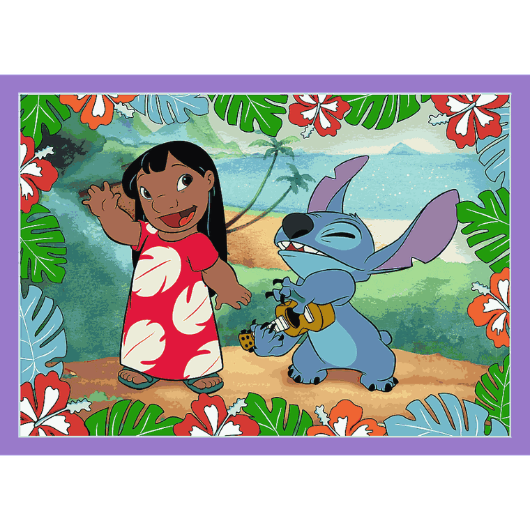 Trefl, Szalony dzień Lilo i Stitch, puzzle, 4w1
