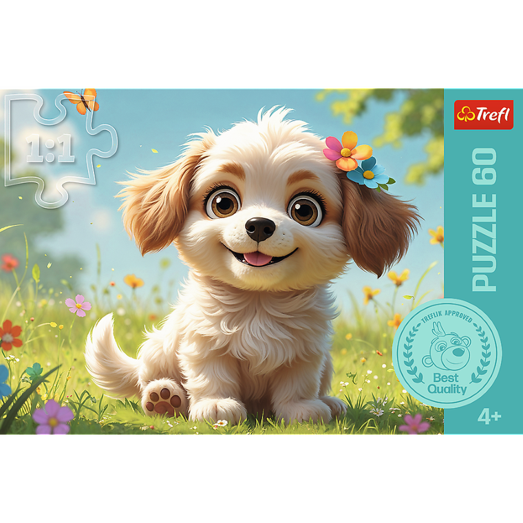Trefl, Szczeniaczkiem być! puzzle, 60 elementów