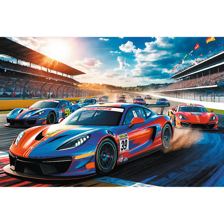 Trefl, Szybka wyścigówka, puzzle, 100 elementów