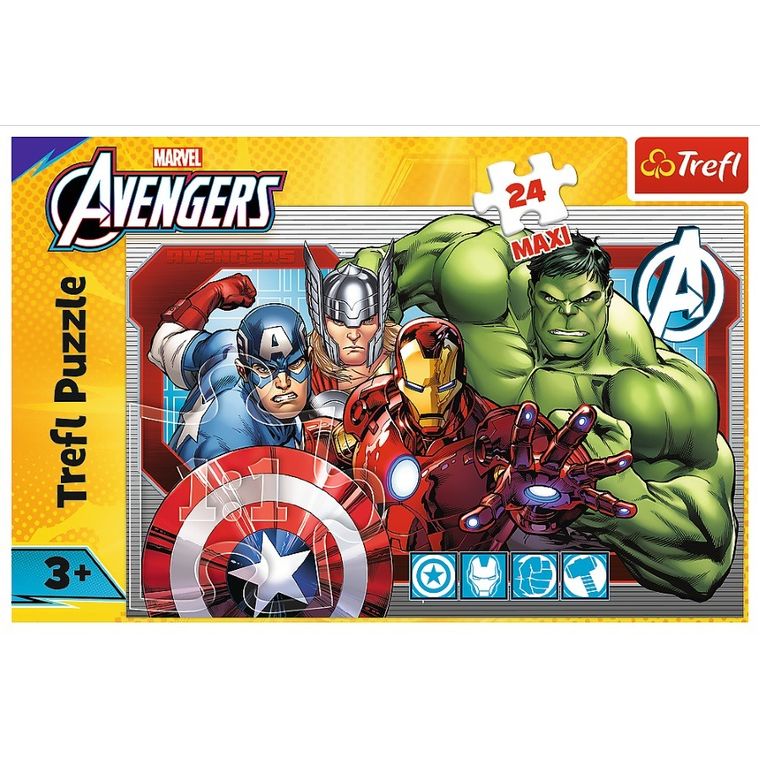 Trefl, The Avengers, Zawsze sprawiedliwi, puzzle maxi, 24 elementy