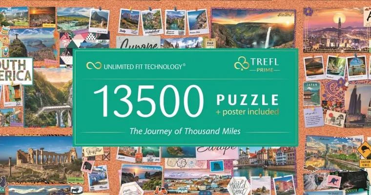 Trefl, The Journey of Thousand Miles, Bucket List, puzzle, 13500 elementów