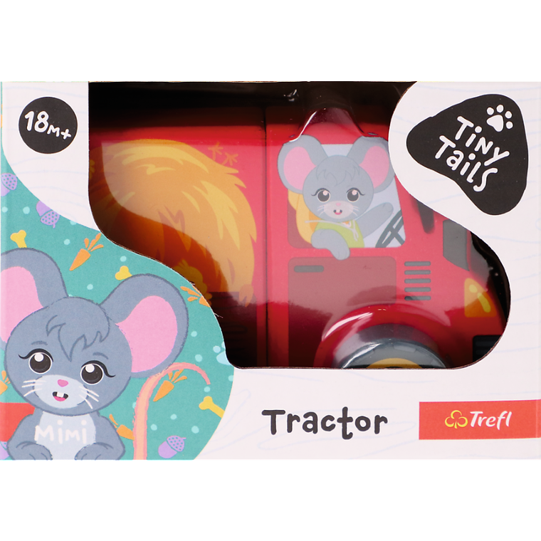 Trefl, Tiny Tails, Traktor, zabawka drewniana