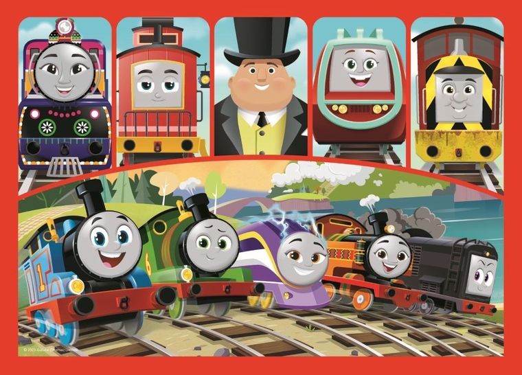 Trefl, Tomek i Przyjaciele, Odjazdowy Tomek, puzzle 4w1